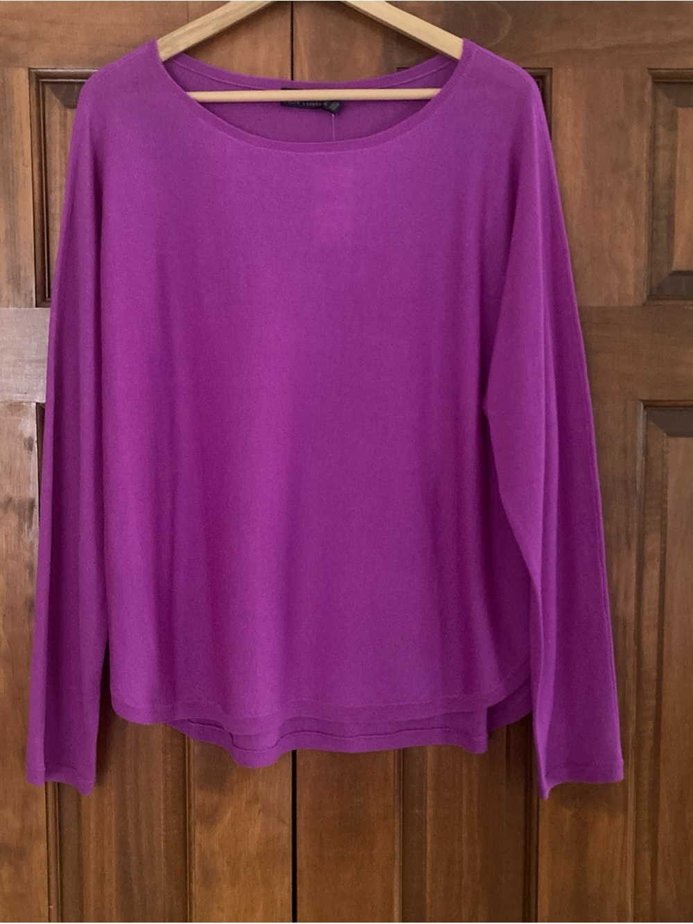NWT Ralph Lauren Women's fuchsia pink 100% merino wool Sweater women’s size XL